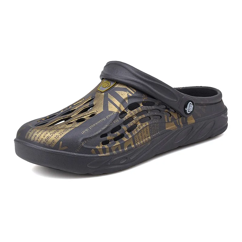 Men Summer Shoes Sandals Holes Sandals Hollow Breathable Flip Flops Clogs Shoes Fashion Beach Slippers Big Size 47 48 49 Leather Sandals Hole Shoes Summer Sandals