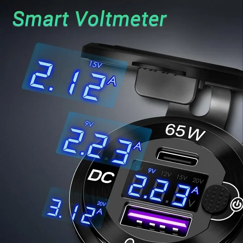 USB ܼƮ Ʈ , 83W   , 65W PD CŸ, 18W QC 3.0, ؾ RV а  ܼƮ , 12V, 24V, ǰ