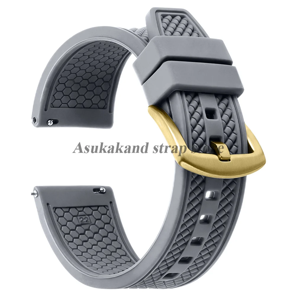 Premium Silicone Sports Watch Band – Waterproof & Soft Diving Bracelet Accessory