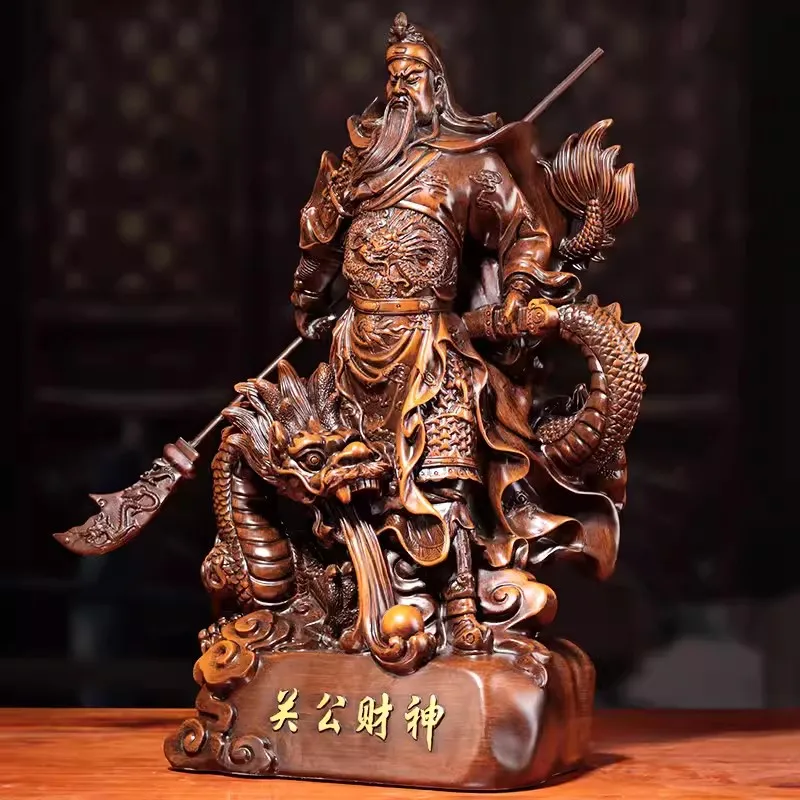 Guan Gong Statue for Home Decoration, Buddhist Resin Crafts, Buddha Statue, Wu Caishen Gift for Store Opening