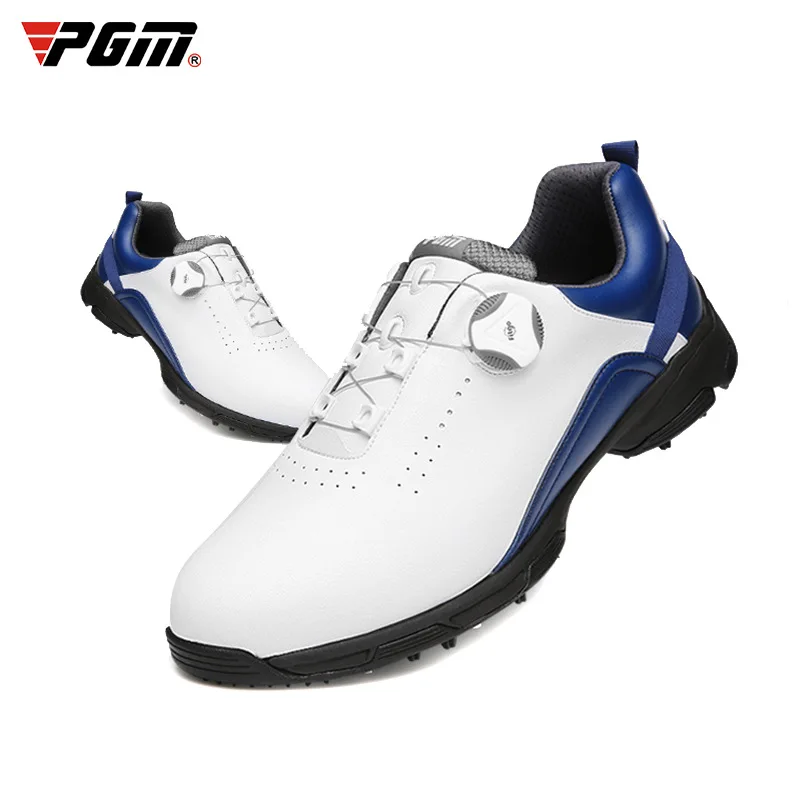 Men Golf Shoes Waterproof Breathable Rotating Shoelaces Non-Slip