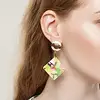 N5KA 60Pcs Sublimation Blank Earrings Unfinished Teardrop Heat Transfer Earring Pendant with Earring Hook Jump Ring DIY Craft 3