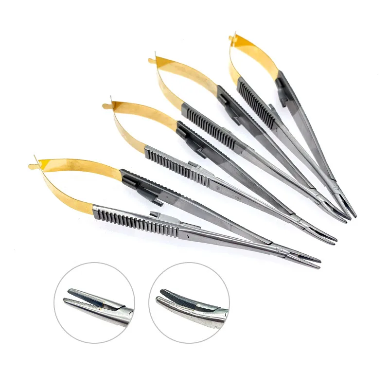 

Stainless Steel Needle Holder Heavy Serrated Jaw 14/16cm Ophthalmic surgical instruments