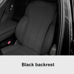Universal Leather Car Seat Cover with Breathable Non - Slip Extended Leg Rest for Enhanced Comfort (Black backrest)