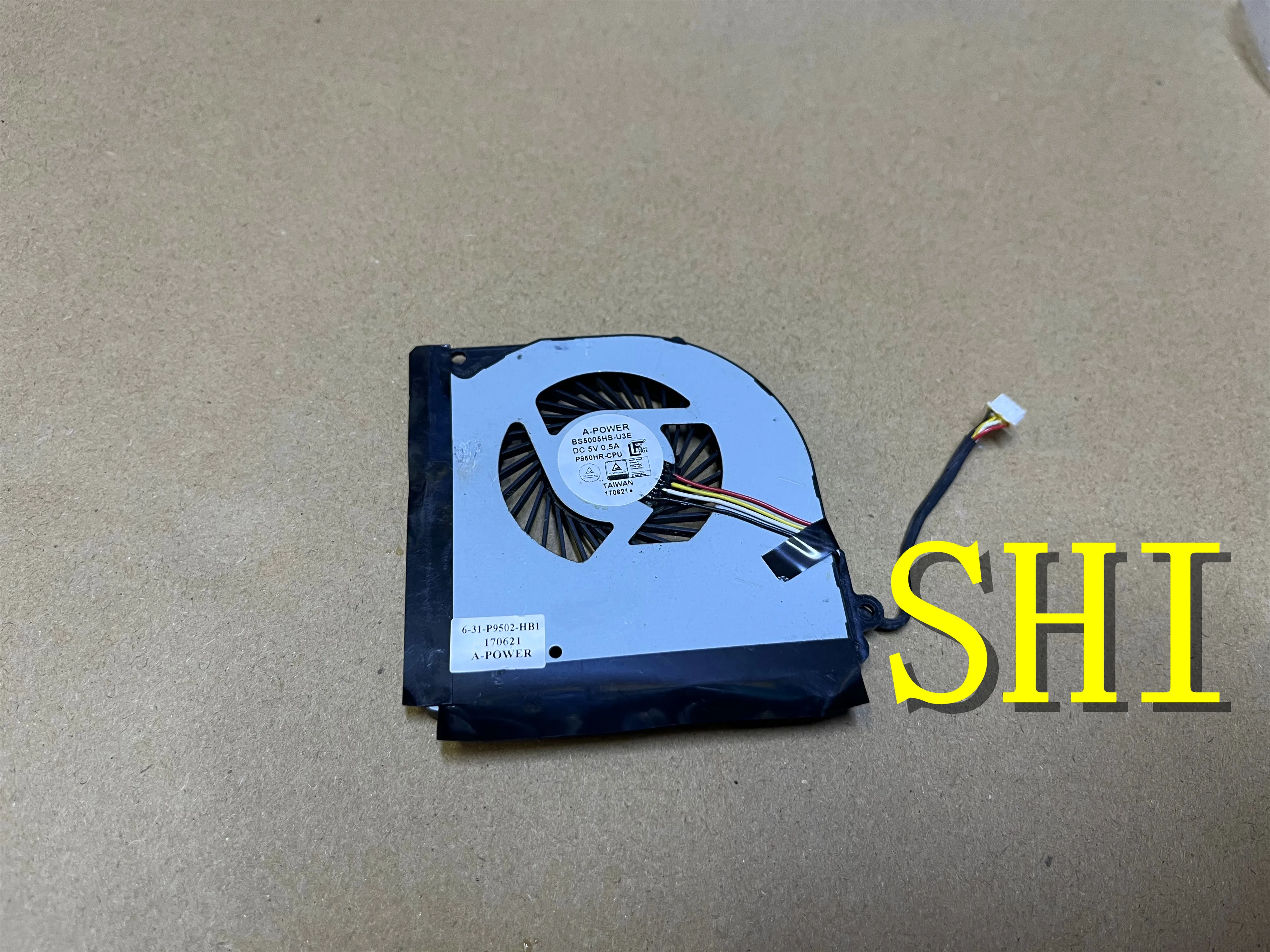 

6-31-P9502-HB1 FOR Original used CPU Fan For CLEVO P950 P950ER P950HR BS5005HS-U3E 6-31-P9502-HB0 5V 0.5A 4wires free shipping
