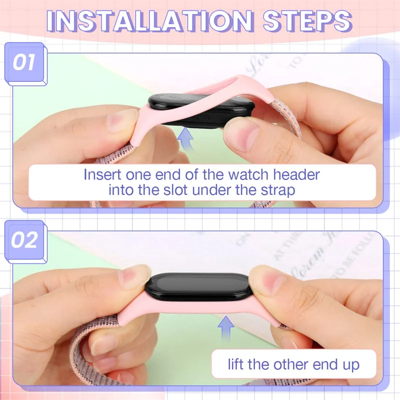 Nylon Strap For xiaomi mi band 7 6 Bracelet watchband pulsera correa Strap Miband Bracelet Wristband Sport loop Mi band 6 5 4 3