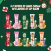 Christmas kit-10 sets/box hand cream kit, lip balm set, with Santa Card and red gift bag, party gift distribution 4