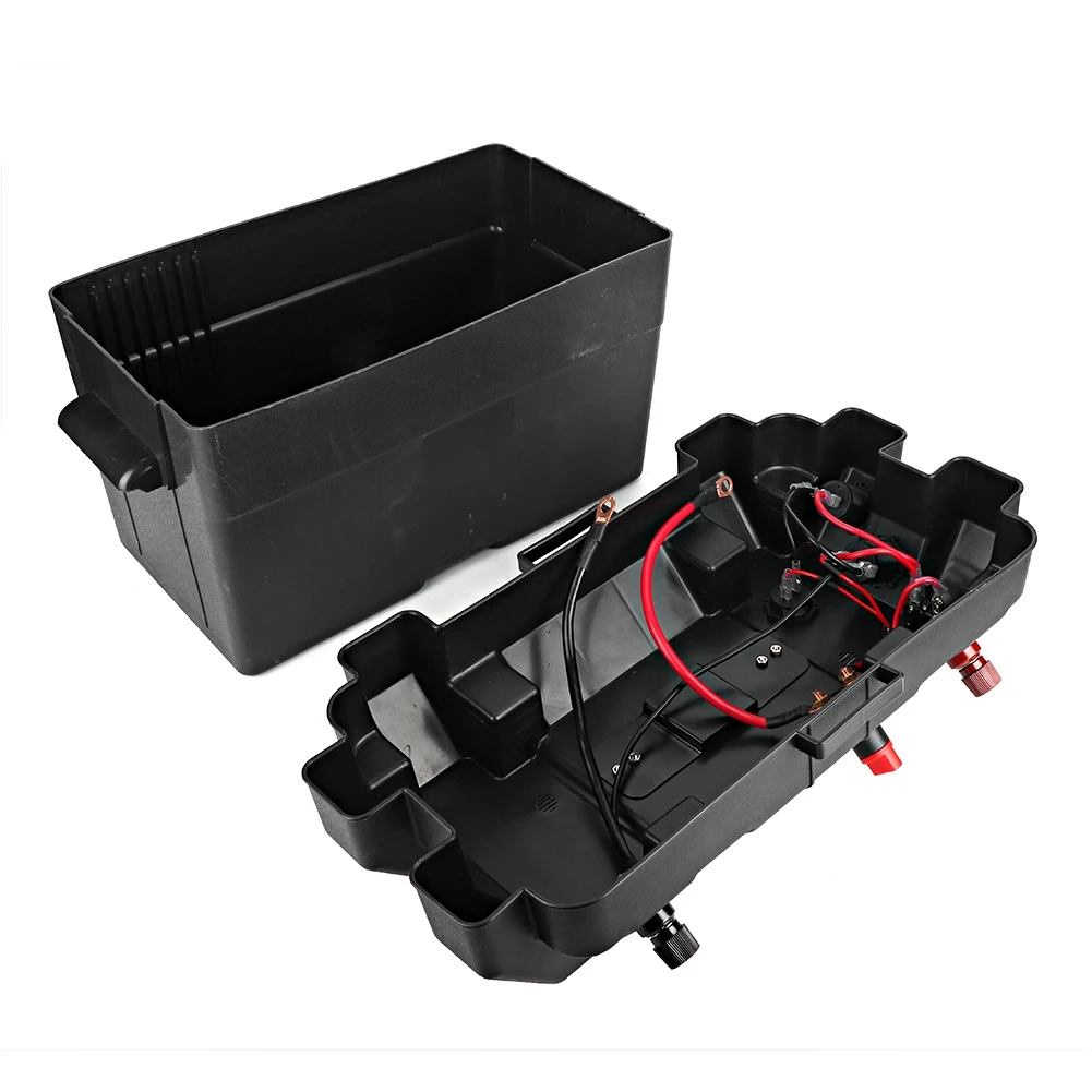 Trolling Battery Box Plastic  Trolling Motor Power Center Station Battery Box USB &amp 12V  Port