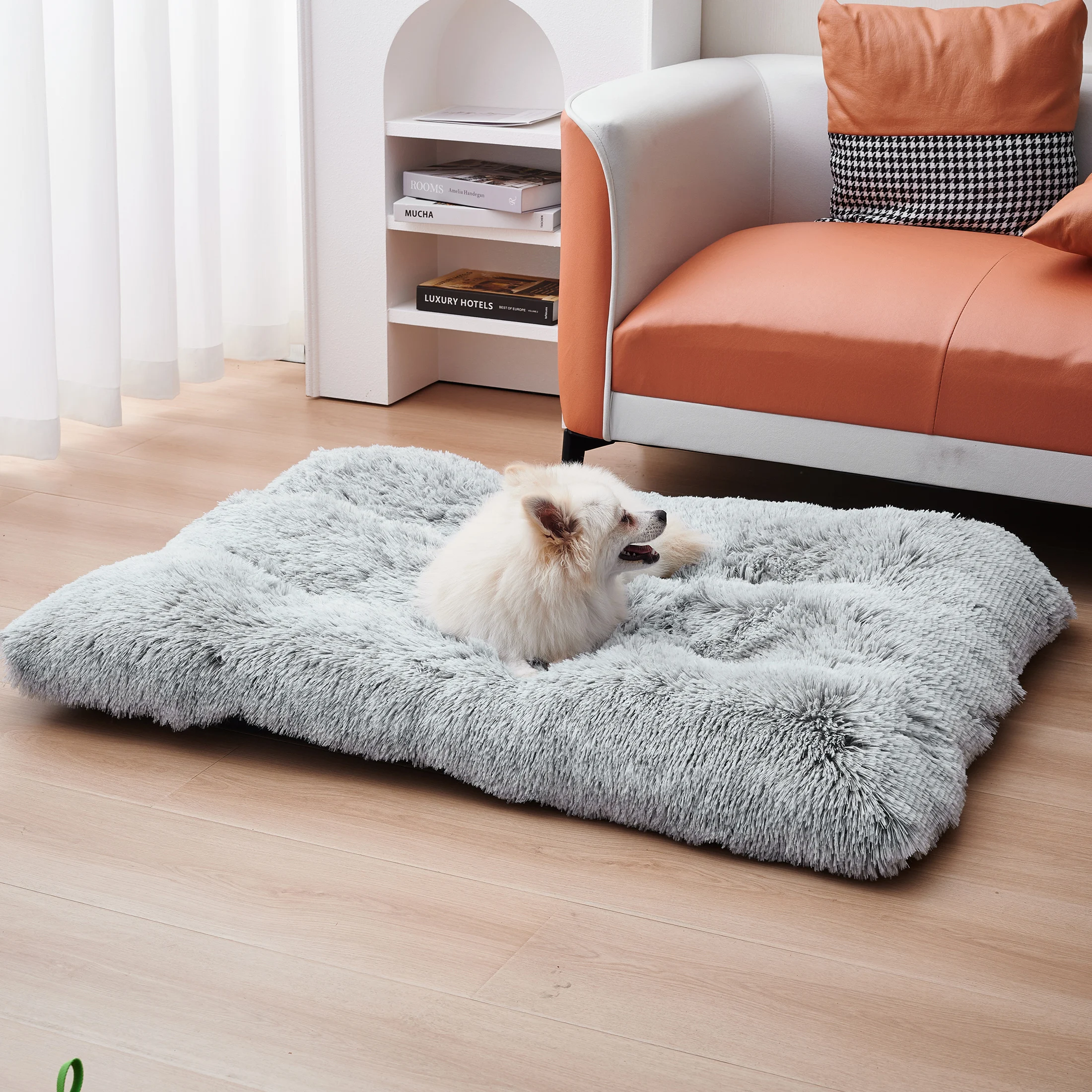 Dog Bed Mats Washable Large Dog Sofa Bed Portable Pet Kennel Long Plush House Sleep Protector Product
