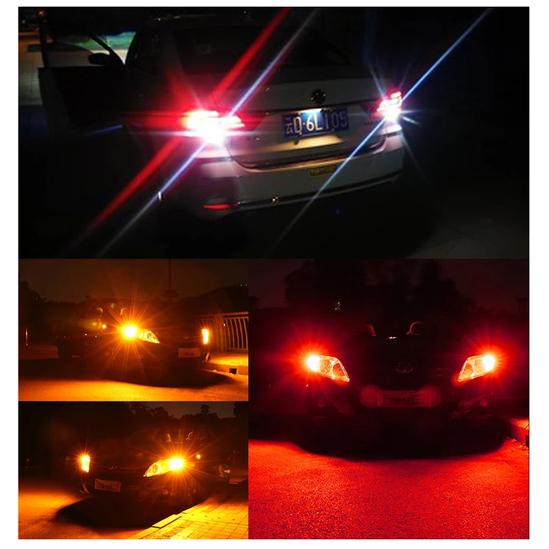 LED Bulbs 2pcs 1156 BA15S P21W BAU15S PY21W T20 7440 W21W 144smd CanBus For Turn Signal Light Day Time Running Lamps