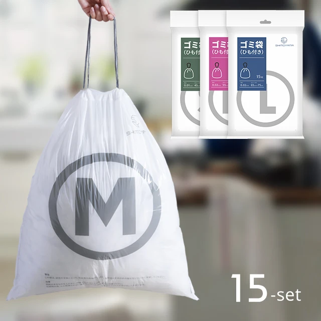 

Large Opening Drawstring PE Garbage Bag Eco Friendly Trash Bags