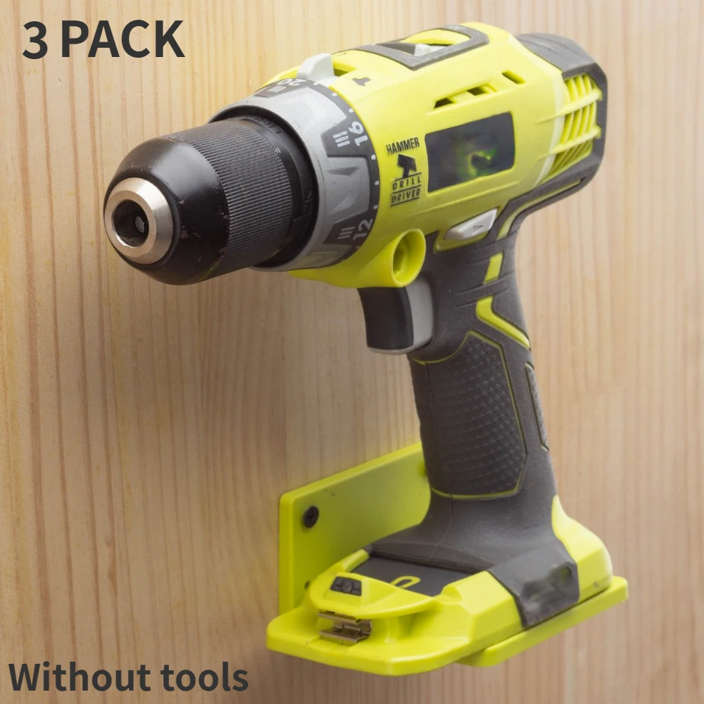 3PCS Wall Mount Power Tools Storage Rack， for Ryobi 18V One+ Series Tools Fixed Bracket(Excluding Tools) 3pcs wall mount power tools storage rack， for ryobi 18v one series tools fixed bracket excluding tools