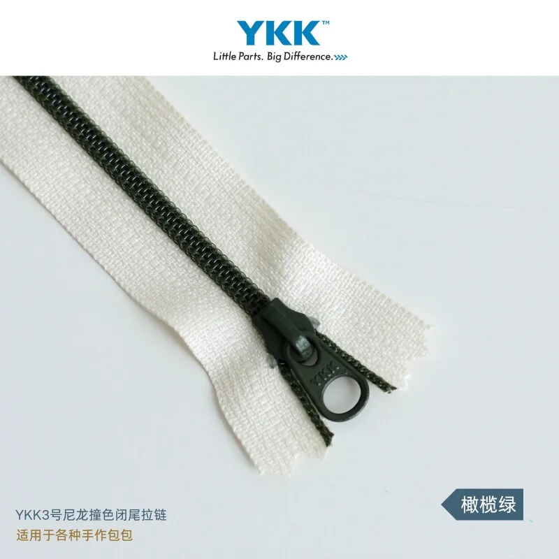 30 Stück YKK3 Kontrastierender Nylon-Reißverschluss mit geschlossenem Ende, Stoff, DIY-Zubehör, handgefertigte Tasche, 24 Farben, 12, 15, 20 cm – Detail 22