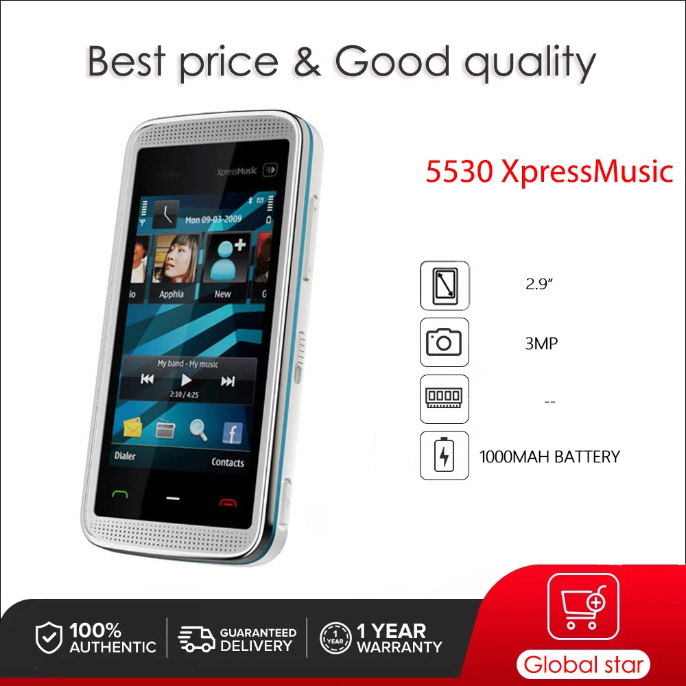 Оригинальный-разблокированный-5530-xpressmusic-3mp-bluetooth-громкоговоритель-телефон-Русский-Арабский-Иврит-Клавиатура-сделано-в-Финляндии-Бесплатная-доставка