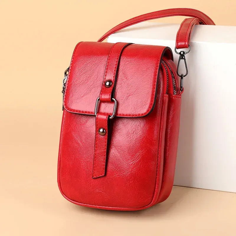 PU Leather Small Bag for Mobile Phone  Purse New Casual Versatile Fashion Single Shoulder Crossbody Bag for Women