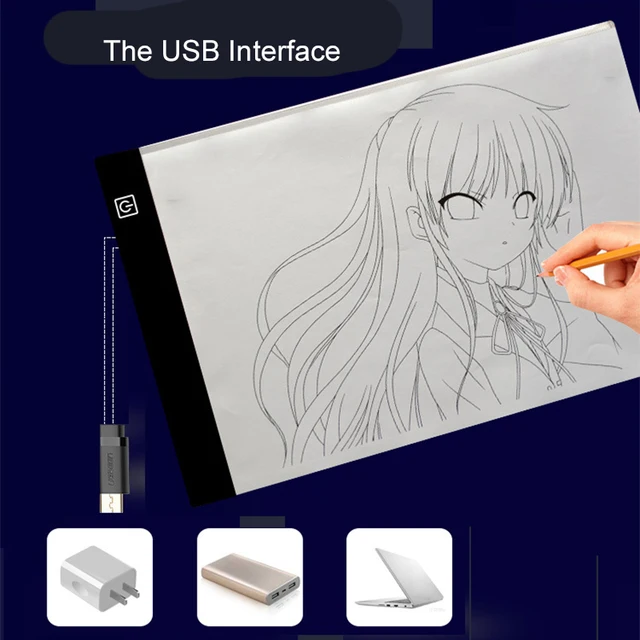 LED photocopying table drawing board children's light-transmitting copying table brightness adjustable night light notepad toy 3