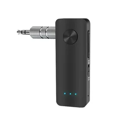 Bluetooth 5.3 Wireless Audio Transmitter & Receiver with Handsfree Functionality (Black)