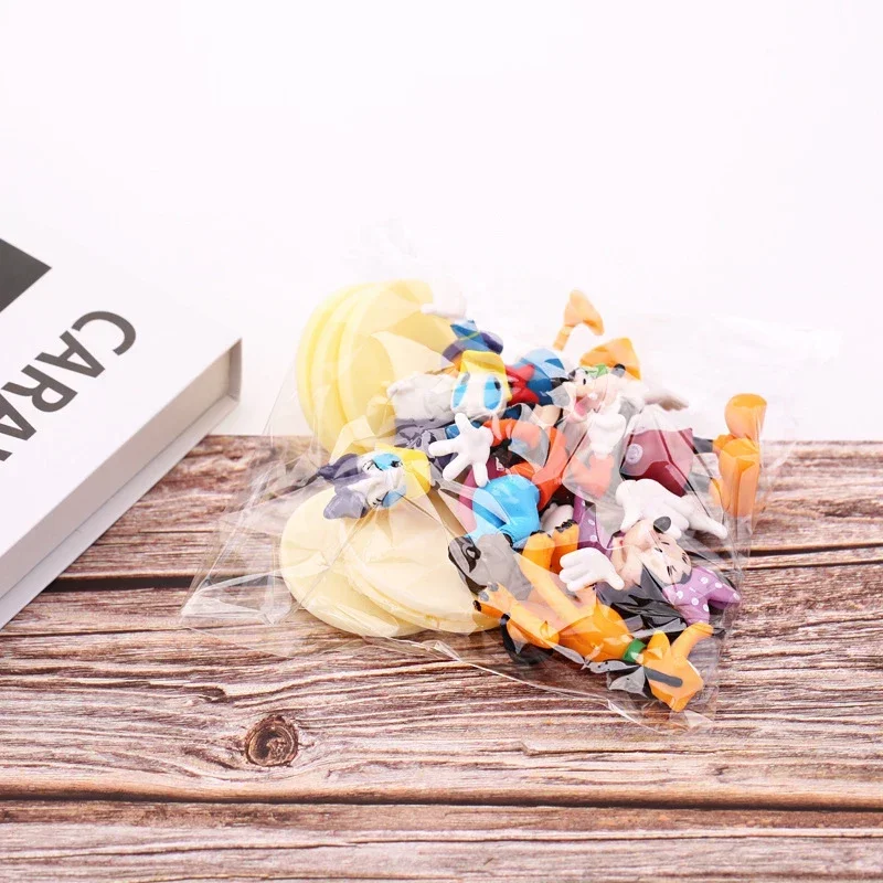 디즈니 피규어 장난감 미키 마우스 미니 도널드 덕 데이지 플루토 구피 액션 피규어 모델 인형 선물 자동차 케이크 장식, 세트당 6 개