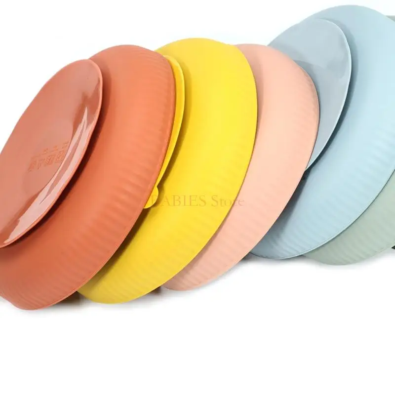 

C9GB Suction Plates for Baby Food Grade Toddler Plate with Suction Silicone Baby Self Feeding Set for Boys Girls 20cmDiameter