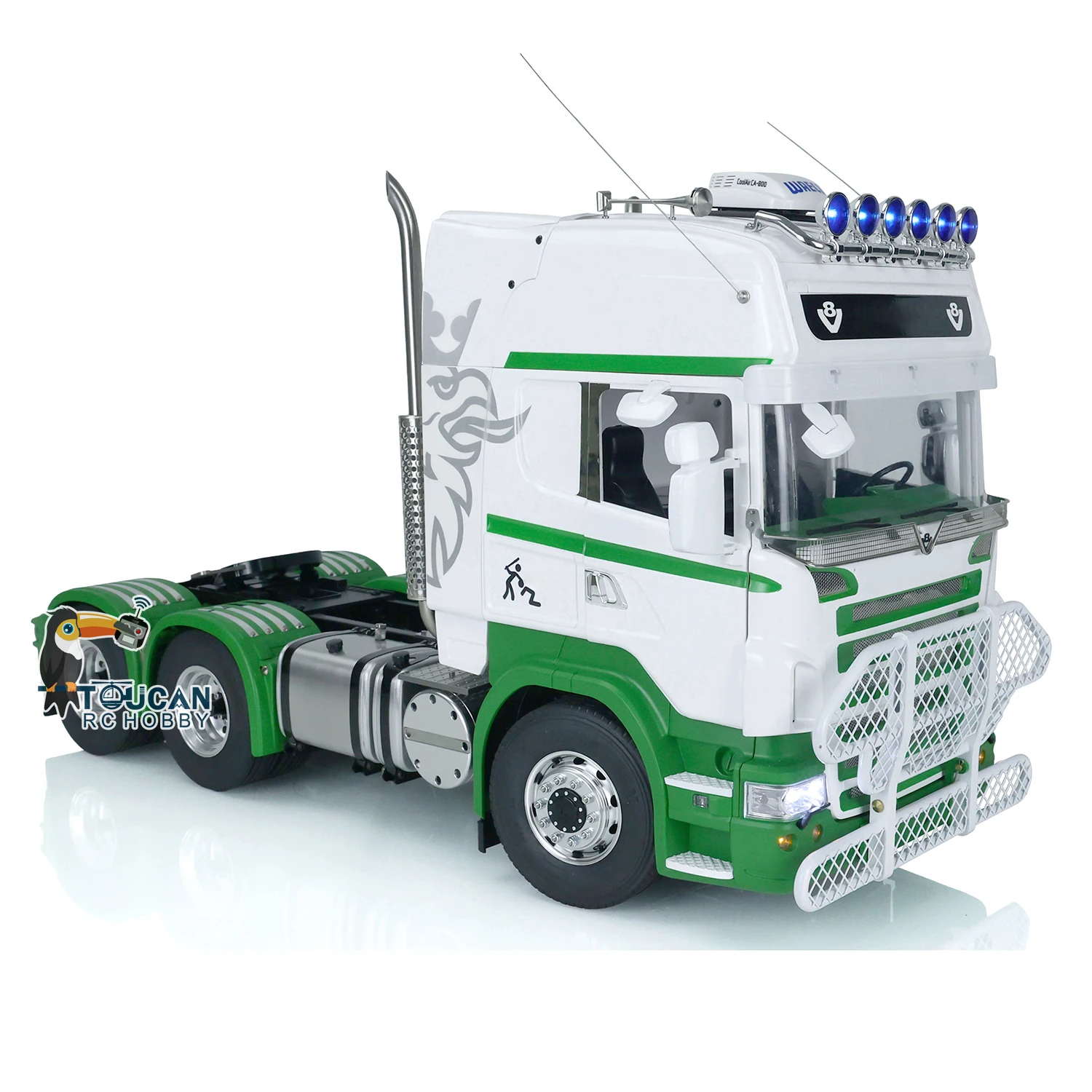 6X6 LESU 1/14 RC Tractor Truck Metal Chassis R730 Remote Control RTR Cars Toys Gift with Light Sound Smoking Unit Toys THZH1967 3