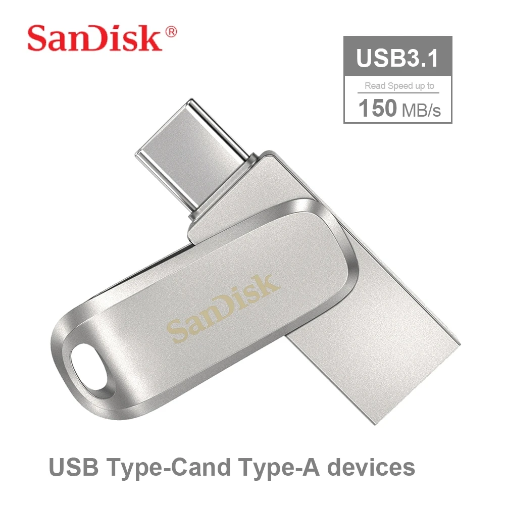 

Sandisk 1TB Flash Drive 32GB 64GB 128GB Type-C OTG USB 3.1 DC4 Memory Stick 256GB 512GB Mini U Disk SDDDC4 Pendrive High Speed