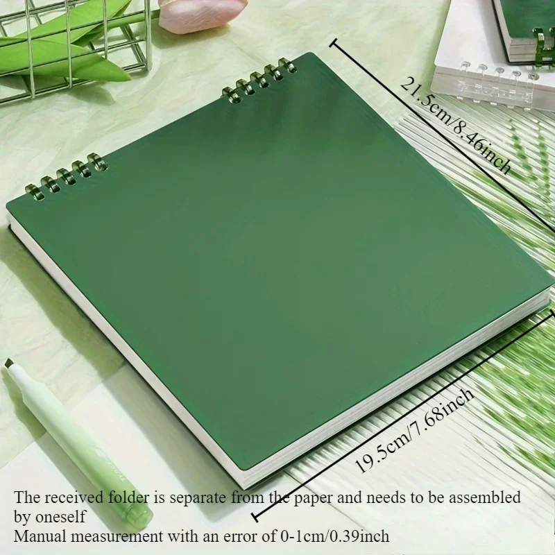 1pc Retro square loose leaf notebook Minimalist Square Grid Loose-Leaf Notebook Flip-Top Journal for Daily Office Use notebook diary journal notebook diary retro notebook