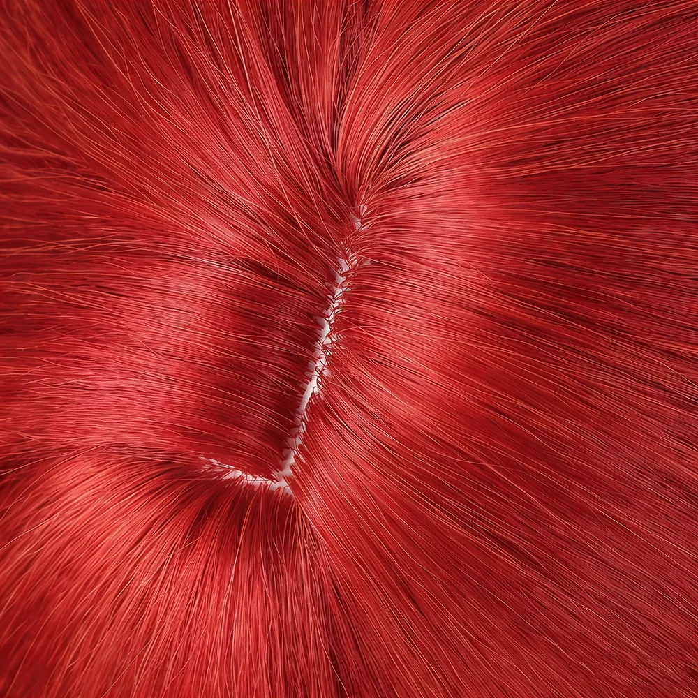 Generic Red Braided Heat-Resistant Synthetic Wig for Cosplay Events
