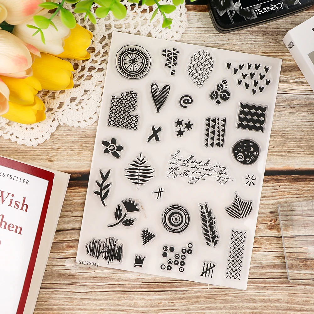 Clear Stamps Clear Rubber Stamps Octopussy So-Fish-Ticated Fish Silicone Transparent Stamps For Card Making Photo Album Decoration DIY Scrapbook