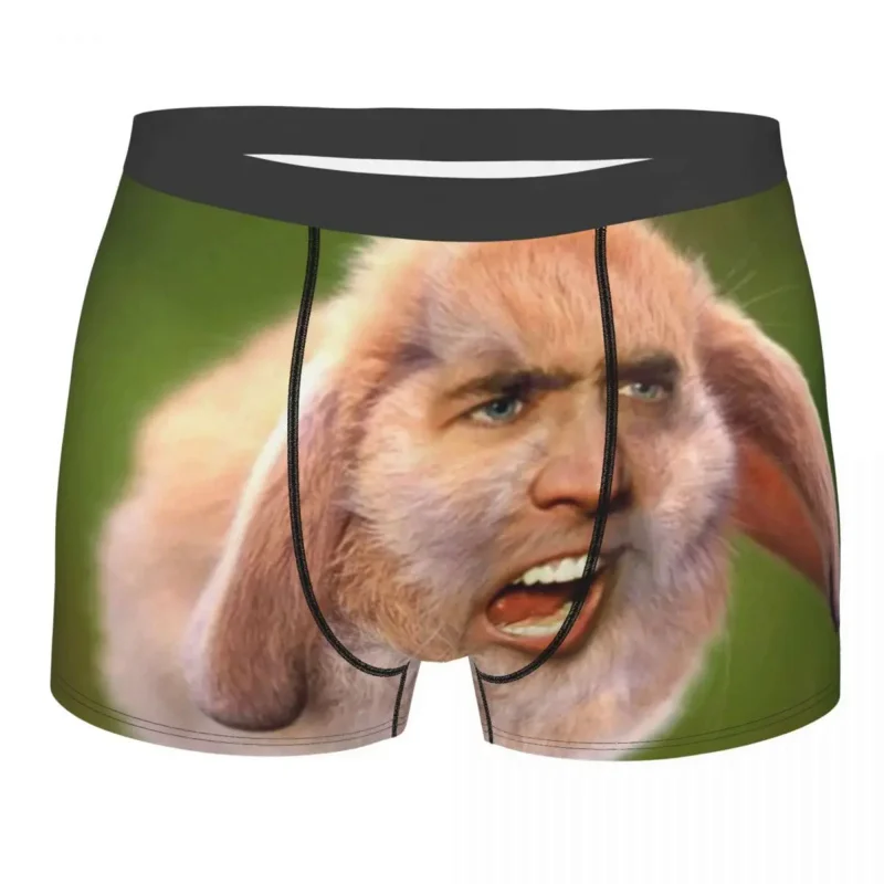 

Custom Nicolas Cage Underwear Men Stretch Funny Meme Boxer Briefs Shorts Panties Soft Underpants For Homme