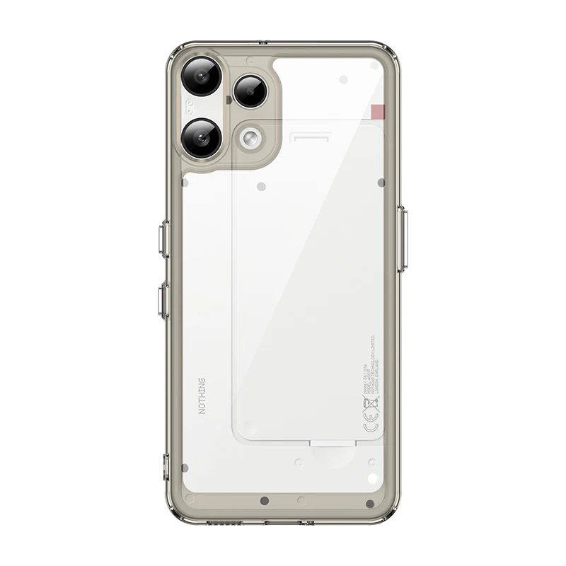 Transparent Hard PC Case with Candy Color Frame and TPU Shockproof Bumper