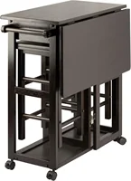 Suzanne 3-PC Set Space Saver Kitchen, Coffee Finish, 29.61x29.13x32.76 1