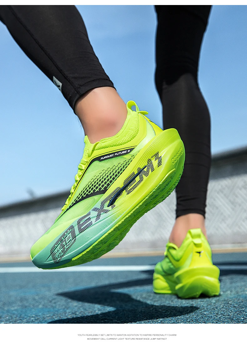 Marathon Air Cushion Carbon Plate Sports Running Shoes Men Breathable Lightweight Women Comfortable Nonskid Speciality_vogvips.com