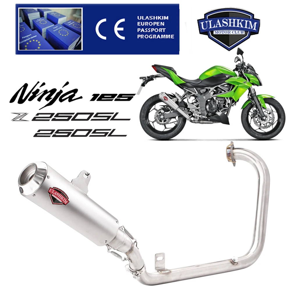 

Выхлопная полная система для мотоцикла Kawasaki Ninja 125 250SL Z125 Z250SL выхлопной глушитель