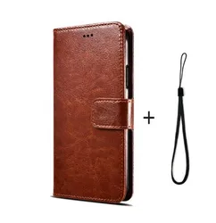 Premium PU Leather Phone Case with Card Slot for Lenovo A5000 (CZ Brown)