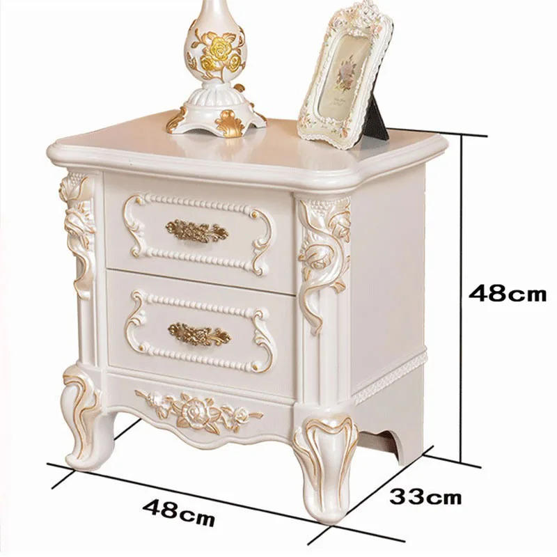 

ivory white simple modern side cabinet bedroom storage carved solid wood complete small narrow postage.