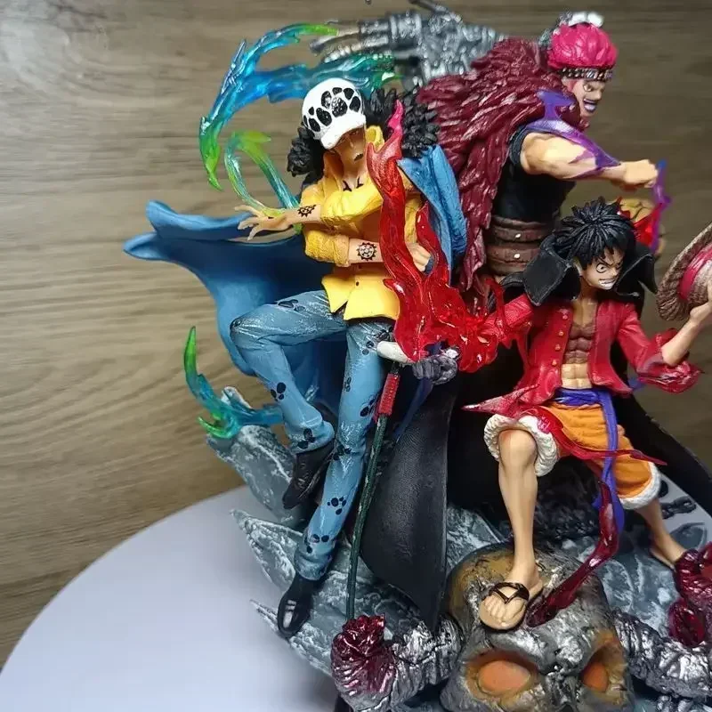 One Piece Figure Luffy Kid Trafalgar 3 Captain Model GK Anime Action Figurine Doll Collection Ornament Model Toy Gift for Kid