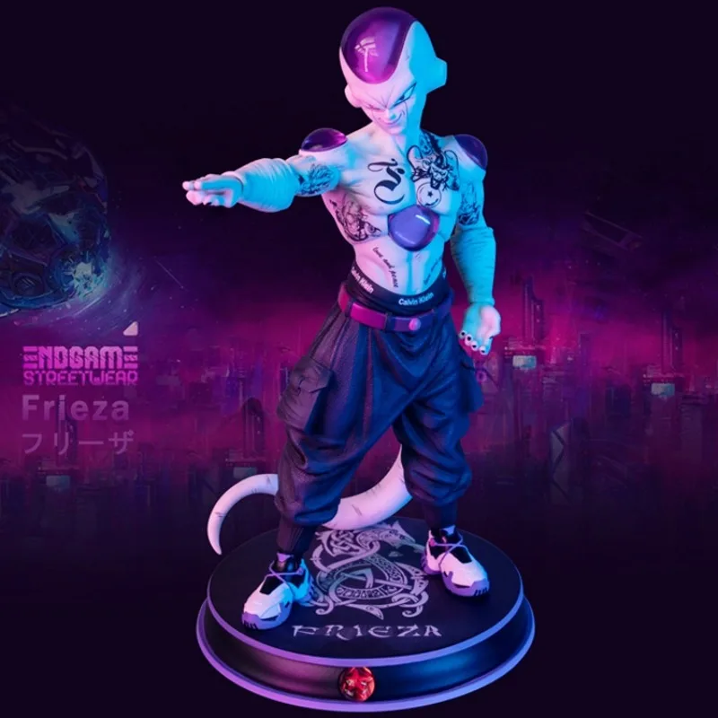 

anime Dragon Ball Super Saiyan Tattoo series GK Frieza son goku Standing posture PVC Action Figure Collectible Model Toy boxed