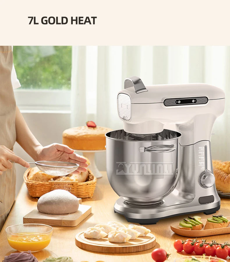 Description Picture 3 of item7L Chef Machine Professional Kitchen Food Stand Mixer Stainless Steel Electric Food Dough Mixer