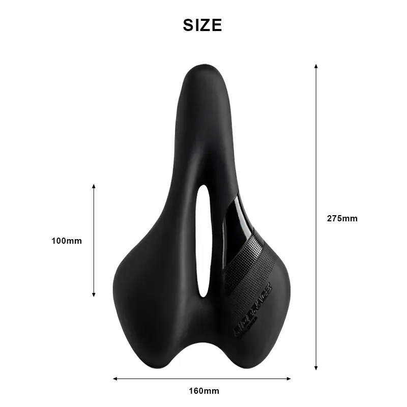 Hollow MTB Road Bike Saddle - Comfortable PU Leather Shockproof Cushion for Men and Women