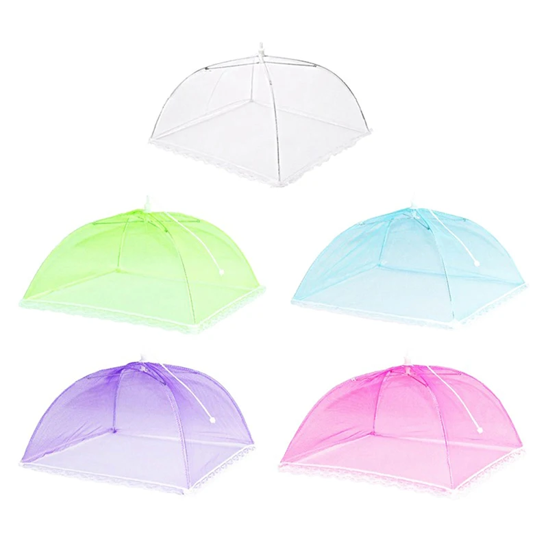 

Kitchen Food Mesh Cover Folding Food Cover Tent Dome Net Umbrella Picnic Mesh Anti Fly Mosquito Umbrella Kitchen Gadgets