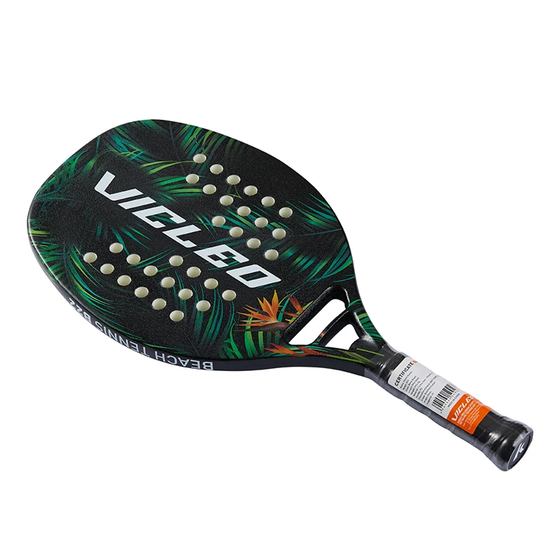 Kawasaki Beach Tennis Racket Carbon Fiber Soft Face Tennis Paddle Racquet with Protective Bag Cover H6