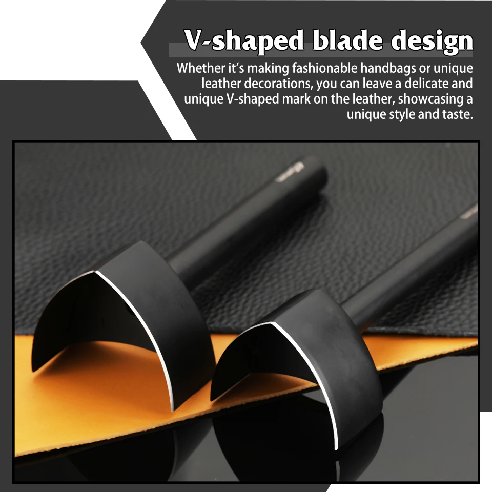 1PC 25mm-45mm V-Shaped Leather Cuttting Tool Punch Cutter DIY Leather Craft Tools V Shape Cutter Punching for Belt Wallet