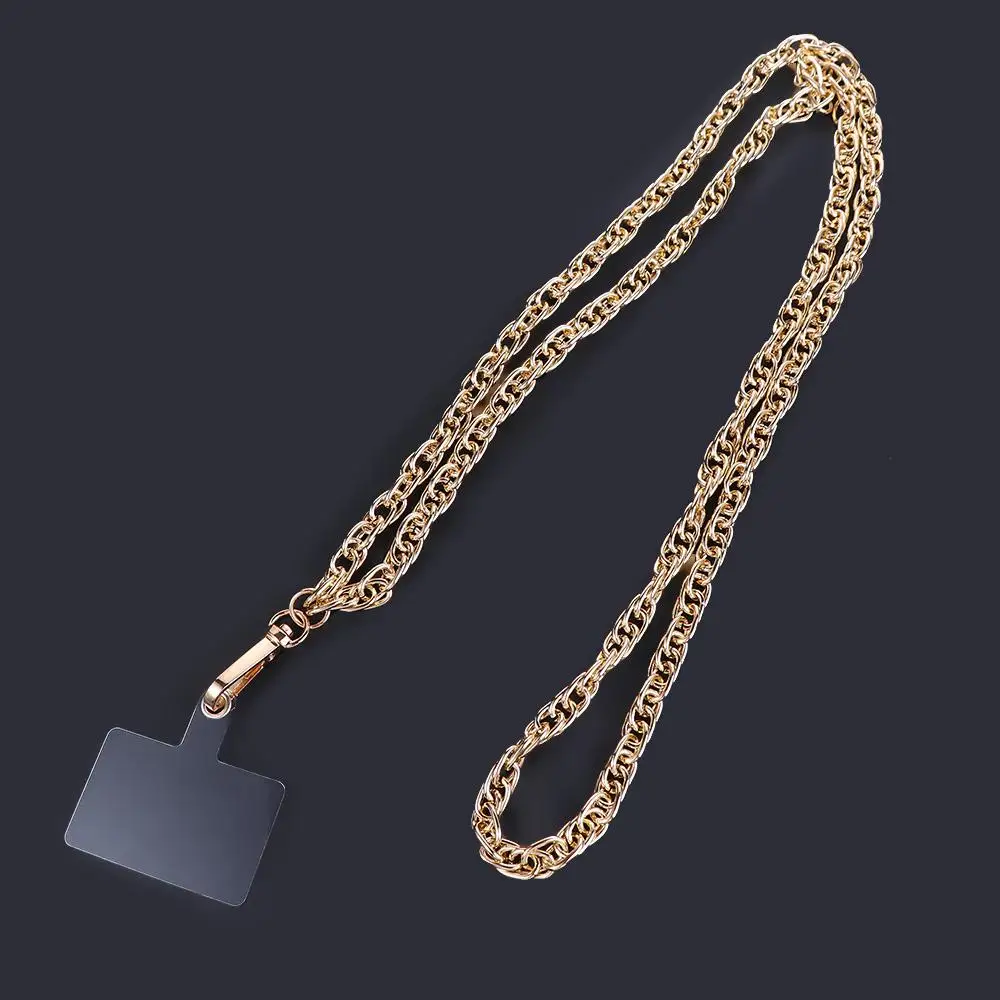Elegant Metal Crossbody Chain Lanyard for Women - Long Anti-Lost Phone Strap Accessory