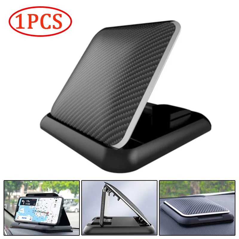 

Car Phone Holder Mount Universal Dashboard Phone Holder Adjustable Smartphone Support GPS Stand Anti-Slip Silicone Suction Pad
