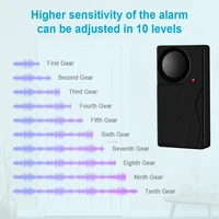 Wireless Vibration Alarm Door And Window Anti-Theft Alarm With Remote Control 110dB Motorcycle Bicycle Security Sensor System - Image 5