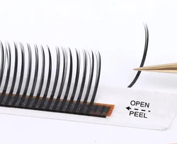 Flora Lashes Easy Fan Eyelash Extensions - Premium Volume Collection with Natural Soft Finish - 9mm (Black)
