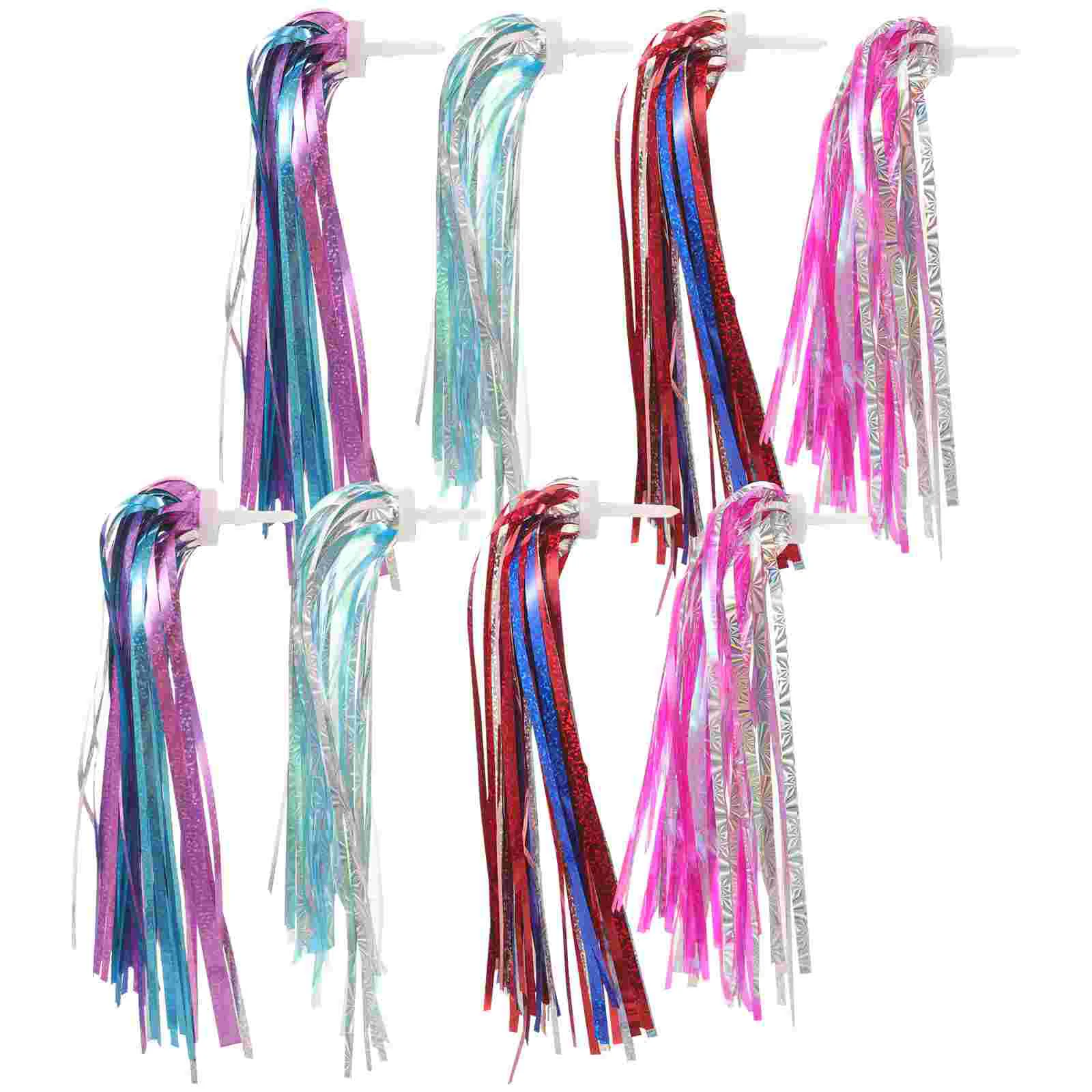 

4 Pairs Scooter Handlebar Tassels Bike Streamers for Grip Steamers Ribbon Accessories