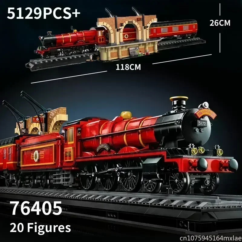 Hogiwarts Express Train Building Bricks Minifigis 장난감, 성인용 선물, 76405 5129PCs, 118cm, 신상 수집가 에디션