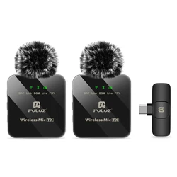 Wireless Lavalier Microphone for Clear Audio in Live Broadcasts and Gaming (2 For Type-C)