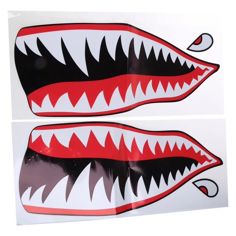 

2 Pcs Shark Teeth A-10 Warthog Decals Stickers Warhawk Fighter Jet